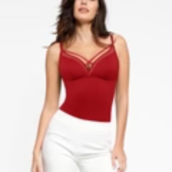 POPILUSH SHAPEWEAR MESH TRIM TUMMY CONTROL CUT OUT THONG BODYSUIT SIZE XL NWT - Picture 6 of 12